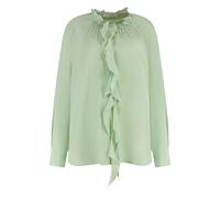 Ruffled Silk Shirt - female - Victoria Beckham - Blouses - Green - S - Blouses & Shirts S