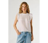 Pepe Jeans Dakota Sleeveless Blouse White S Woman
