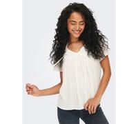 Ruffled Tie-Neck Blouse White