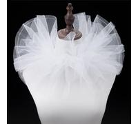 Ruffled Tulle Collar, Clown Collar, Renaissance Collar Fluffy Soft Collar Suitable for Mardi Gras Halloween Cosplay Masquerade Carnival (White)