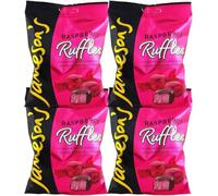 Ruffles Chocolate Bundle with Jameson's Raspberry & Coconut Ruffle Pouch 135g (4 Pack) | Packed in a box for protection