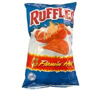 Ruffles Flamin' Hot Potato Chips 184.2g American Crisps | Pack Of 2