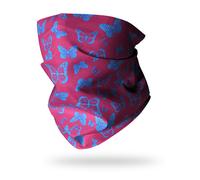 RUFFNEK Dark Pink & Blue Butterfly Snood Scarf - Pink
