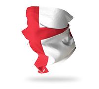 Ruffnek ENGLAND FLAG/ST GEORGES CROSS Multifunctional Headwear Neck warmer Snood, Football/Rugby Supporters Scarf - Unisex One Size