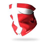 Ruffnek FLAG OF DENMARK Design Tube Scarf - Multifunctional Neck Warmer, Scarf, Snood - Skiing, Hiking, Cycling - Men, Women & children - ONE SIZE