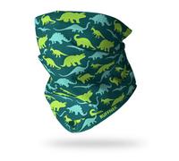 Ruffnek Green Dinosaurs Snood Scarf Multifunctional Neck Gaiter For Hiking, Camping And Travel