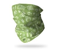 RUFFNEK Hiking Equipment Snood Tube Scarf - Green/White