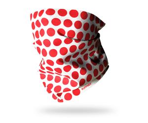RUFFNEK King of Mountains Cycle Snood Tube Scarf - Red/White
