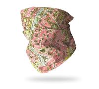 Ruffnek PARIS 3D VINTAGE MAP - Multifunctional Snood Scarf Neck Warmer Neck Gaiter, Head Scarf Head Band - for Running Cycling, Hiking, Horse Riding, Skiing, Outdoors. One Size for Women