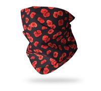 Ruffnek Poppy Snood Scarf Multifunctional Neck Warmer For Running, Hiking, Camping And Travel