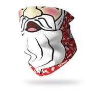 RUFFNEK Santa Face Snood Tube Scarf for Cycling Skiing - Red/White