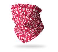 Ruffnek WINTER RED DEER & HEARTS - Multifunctional Neck warmer Snood Tube Neck Gaiter Scarf for Men, Women & Children