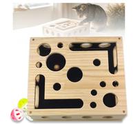 Rufftopia Cat Claw Saver, Cat Scratch Puzzle Enrichment Maze Box, Cat Nail File Toy Box with Bell Ball & Sandpaper, Cats Files Claws Maze Boxes, Alternative to Clippers and Grinders
