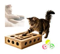 Rufftopia Cat Claw Saver, Nail File Enrichment Box Stress Free Alternative to Clippers and Grinders, Sandpaper Scratcher with 3 Balls, Scratch Puzzle Enrichment Maze Box for Indoor Use(1 Pc)