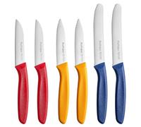 Ruffulon Paring Knife,Peeling Knife Set of 6, Vegetable Knife Small,Premium Fruit Knives,Small Kitchen Knife Set,Straight Edge&Serrated Knifes,Blue&Orange&Red Paring Knives