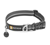 RUFFWEAR Crag Dog Collar, Reflective and Comfortable Collar for Everyday Use, Granite Grey, 20"-26"