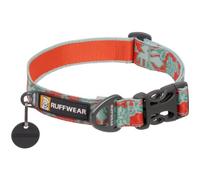 Ruffwear, Crag Dog Collar, Tropical Bloom, 14"-20" | Stylish Adventure Collar with Premium Reflective Tubelok Webbing, Side Release Buckle, Aluminum V-Ring & ID Tag Silencer