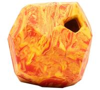 Ruffwear Gnawt-a-Rock Dog Toy, Durable and Chew Resistant, Natural Latex Rubber, Throw Toy with Erratic Bounce and Interactive Treat-Dispensing for Boredom, M/L Dogs, Salamander Orange, One Size
