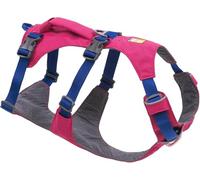 RUFFWEAR Flagline Dog Harness, XX Small Reflective Y Shaped Dog Harness with Handle, Lightweight Adjustable Padded Dog Walking & Dog Running Harness, 3 Lead Attachments, XXS, Alpenglow Pink