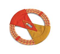 RUFFWEAR Fling-Fetch-Tug Dog Toy, Flying Disk, One Size, Sockeye Red, Pacific Ring Toy, 6035-601