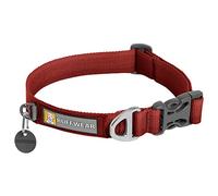 RUFFWEAR Front Range Dog Collar, Strong Tubelok Webbing, Aluminium Lead Attachment Ring & Side-Release Buckle, Bright Everyday Stylish & Durable Neck Wear Accessory, Red Clay (Large, 51-66 cm)