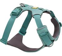 RUFFWEAR Front Range Extra Large Reflective Y Harness, Adjustable Comfortable Padded Dog Walking Harness with 2 Lead Attachments & V Ring, L/XL, River Rock Green