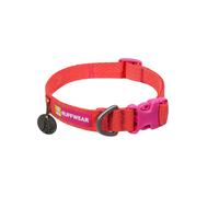 Ruffwear Front Range Flex Dog Collar, Ultra Lightweight & Soft, Comfortable & Strong Pet Collar, Engineered Knit Adjustable Size with Aluminum V-ring for Dog Lead, Rose Violet, Size Medium 36-51cm