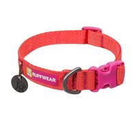 Ruffwear Front Range Flex Dog Collar, Ultra Lightweight & Soft, Comfortable & Strong Pet Collar, Engineered Knit Adjustable Size with Aluminum V-ring for Dog Lead, Rose Violet, Size XS 23-28cm