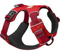 RUFFWEAR Front Range Harness, L/XL, Red Summac - Dog Harness, Reflective, Padded, Adjustable, No Pull, 2 Lead Attachments & V Ring