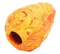 RUFFWEAR Gnawt-a-Cone Dog Toy, Pinecone Inspired Shape, Chew-Resistant Rubber Dog Toy with Erratic Bounce to Engage and Reward, Food & Treat Dispenser, Easy to Clean, One Size, Salamander Orange