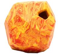 Ruffwear Gnawt-a-Rock Dog Toy, Durable and Chew Resistant, Natural Latex Rubber, Throw Toy with Erratic Bounce and Interactive Treat-Dispensing for Boredom, M/L Dogs, Salamander Orange, One Size