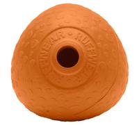 RUFFWEAR Huckama Dog Toy, Interactive Whistling Throw/Catch/Fetch Game made from Natural Rubber, Bouncy Egg Shape Ball for Indoor & Outdoor Play, Boredom Breaker, Chew Safe, Campfire Orange
