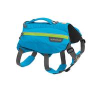RUFFWEAR Hydration Pack for Dogs, Includes 2 600 ml Water Bottles, Large to Very Large Breeds, Adjustable Fit, Size: Large/X-Large, Blue Dusk, Singletrak Pack