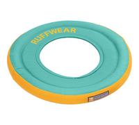 RUFFWEAR, Hydro Plane Dog Flying Disc, Soft Buoyant Foam Floating Fetch Toy, Lightweight Interactive Water & Snow Toy, Gentle on Teeth, Durable Year-Round Play, Aurora Teal, 9" (23 cm), Medium