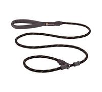 RUFFWEAR Just-a-Cinch Leash, Collar and Lead 1.5 m (5 ft) Long, Rope Slip Lead for Dogs With Reflective Rope, Padded Comfortable Handle, Obsidian Black