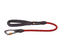 RUFFWEAR Knot-a-Long Leash, 30 Inch (0.76m) Short Length Strong Reflective Rope Dog Lead to Keep Your Dog Close. With Comfortable Padded Handle and Secure Locking Carabiner, Red Sumac