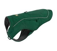 RUFFWEAR Overcoat Fuse 2-in-1 Dog Suit Combo, Weather Resistant Dog Jacket & Waterproof Raincoat, Premium Fleece Lined, Adjustable, Lightweight, Evergreen - Small