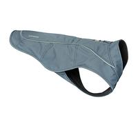 RUFFWEAR Overcoat Jacket, Dog Coat with Leash & Harness Portal Hole, Premium Fleece Lined Adjustable Lightweight Pullover Field Coat, for Cold Weather, Machine Washable, Slate Blue - Large (81-91cm)