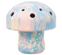 RUFFWEAR Porcini Dog Toy, Interactive Large Dog Chew Toy & Slow Feeder, Pet Safe Dog Treats Dispenser Ball, Natural Latex Rubber Tough Adult & Puppy Toy & Everyday Dog Enrichment Toy Game, Blue Prism