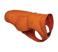 RUFFWEAR Quinzee Jacket, Packable Insulated Winter Coat for Dogs, Small, Campfire Orange