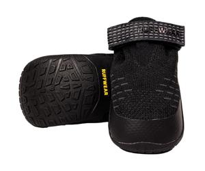 RUFFWEAR Ridgeline Dog Shoes, Heavy Duty Dog Walking Boots for Pets, on Hot or Cold Surfaces, Running, Climbing & Hiking Gear, Obsidian Black, Size 3.25", Set of 2