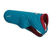 RUFFWEAR Stumptown Jacket, Overcoat for Dogs, Warm and Abrasion-resistant for Clear Cold Days, Metolius Blue, XX-Small