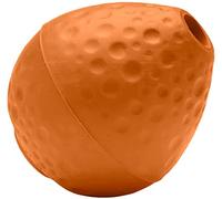 RUFFWEAR Turnup Dog Toy, Interactive Throw/Catch/Fetch Game made from Natural Rubber, Bouncy Egg Shaped Ball for Indoor & Outdoor Play, Boredom Breaker Chew Safe, Campfire Orange (One Size)