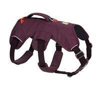RUFFWEAR Web Master Dog Harness, Padded, Anti-escape Dog Harness with lifting Handle for Everyday Adventures, 2 Lead Attachments, Size: Medium (69-81cm), Purple Rain