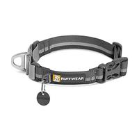 RUFFWEAR Web Reaction Cinch Martingale Dog Collar, Reflective Anti-escape Anti-pull Collar for Walking, Training and Daily Use, with Buckle for Easy on/off, Neck Size: 23"-26", Granite Gray