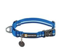RUFFWEAR Web Reaction Collar, Extra Small Dog Collar, Adjustable Martingale Collar with Aluminium V-Ring & Side Release, Fabric Reflective Dog Collar with Tubelock Webbing, 28-36cm, Blue Pool