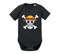 Ruffy Straw Hat Logo Baby Body Ruffy One Monkey Anime Piece Zoro, Farbe2:Schwarz;Größe2:68