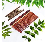 Rufiys Wooden Comb For Women & Men | Neem Wood Wide Tooth Hair Comb for Hair Growth | Anti Dandruff (Wide Tooth 10 Cm)