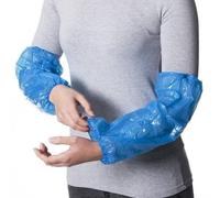 RUFTUF Supreme TTF Disposable Arm Sleeves Covers with Elastic Wrist End Arm Sleeves Waterproof Durable PE Sleeve Covers with Elastic Blue 16" (500)