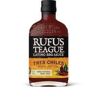 Rufus Teague Tres Chiles BBQ Sauce 396g - Smoky BBQ Sauce with 3 Types of Chilli - For Ribs, Burgers & Tacos - Tex-Mex BBQ Gift Idea